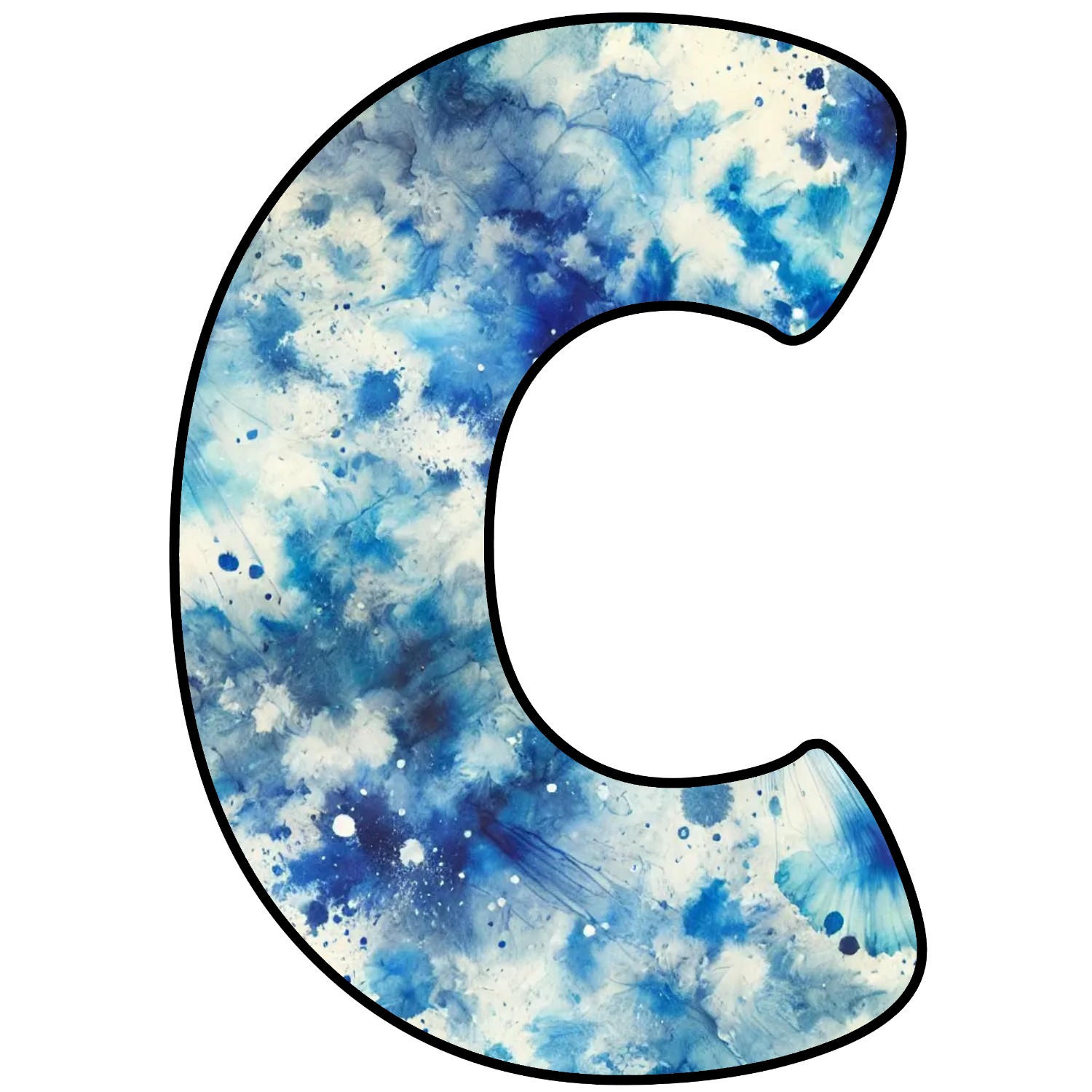 Letras para imprimir de Tie Dye