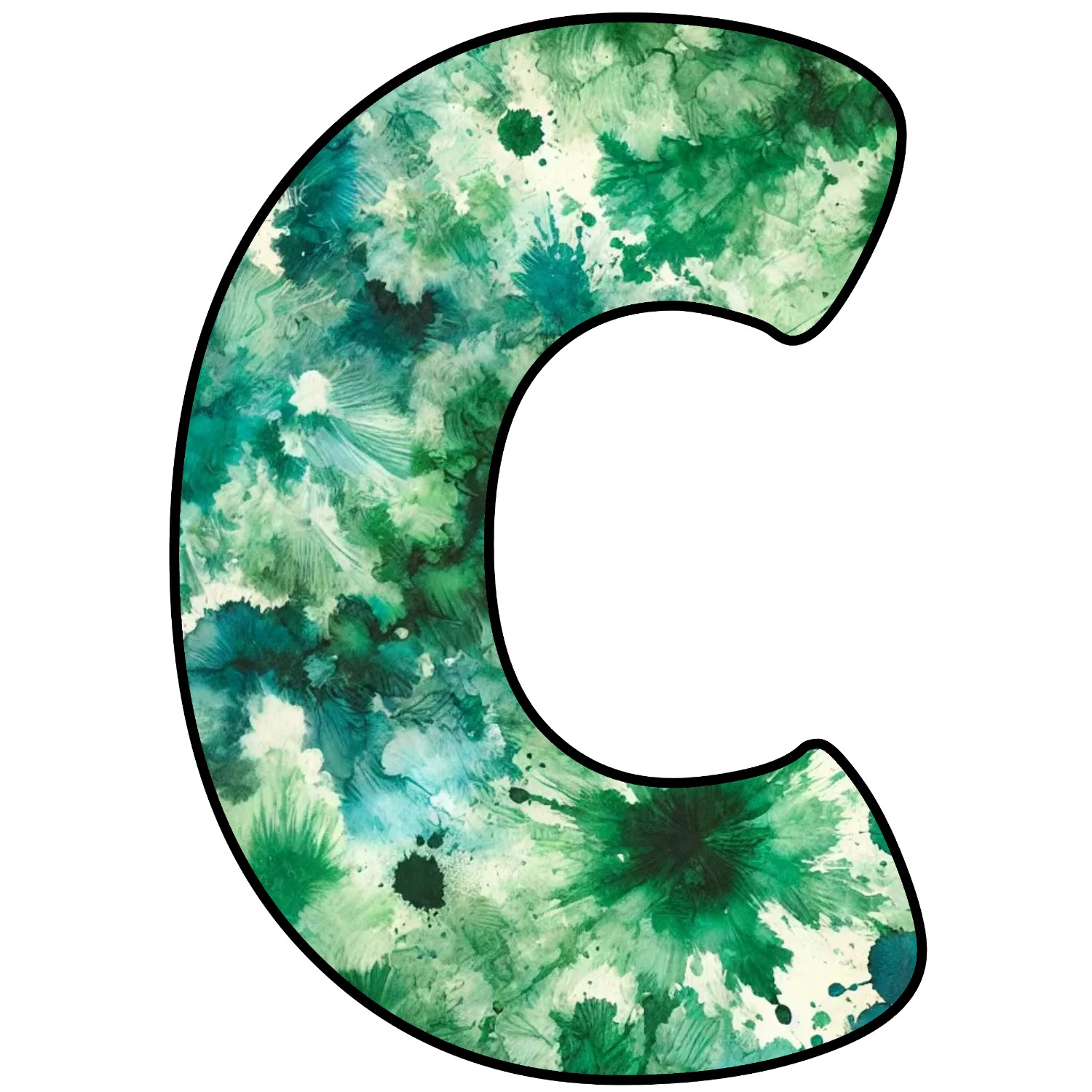 Letras para imprimir de Tie Dye